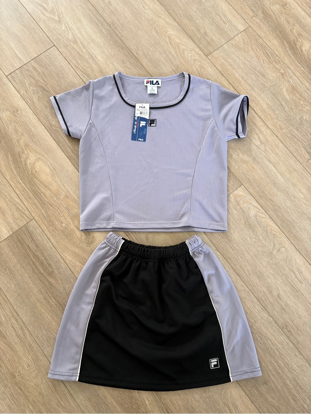 FILA Lavender and Black Two-Piece Athletic Set